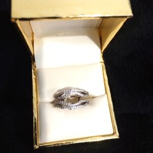 Free 🚛SS & White Gold Finish US 5 Diamond Ring Enhancer